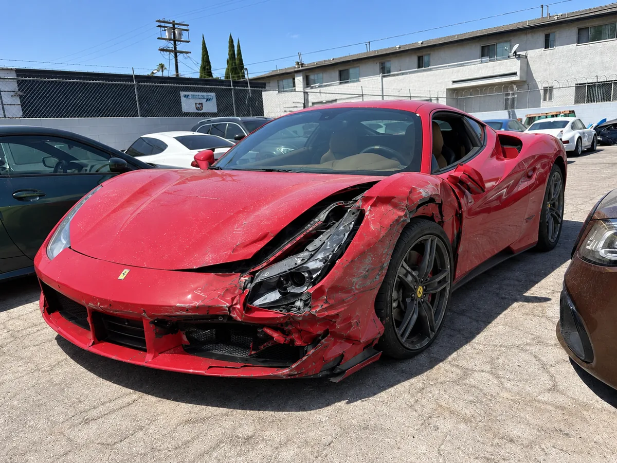 Before: Ferrari Collision Repair example before repair